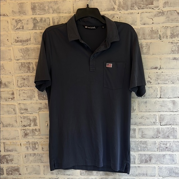 Travis Mathew Men’s Medium Golf Polo Short Sleeve Shirt Navy Lightweight Pocket - Picture 1 of 6